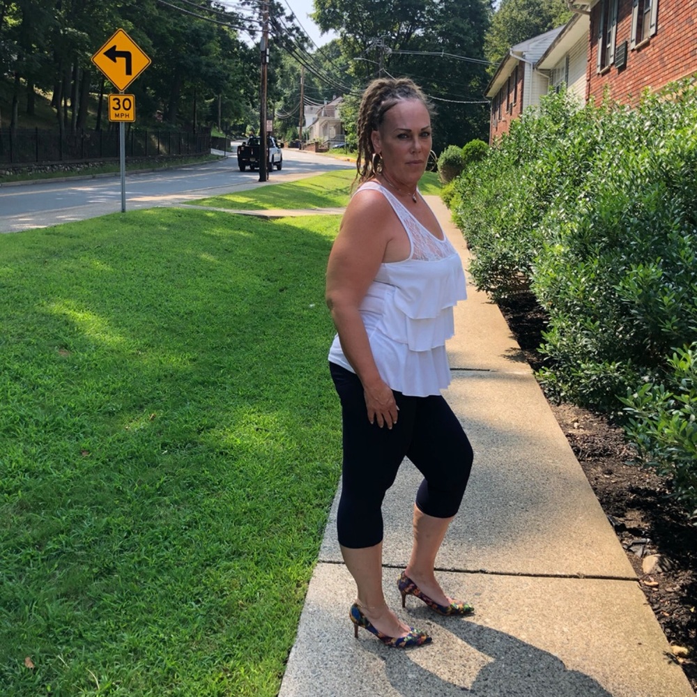 Plus Size Premium Denim Look Capri
